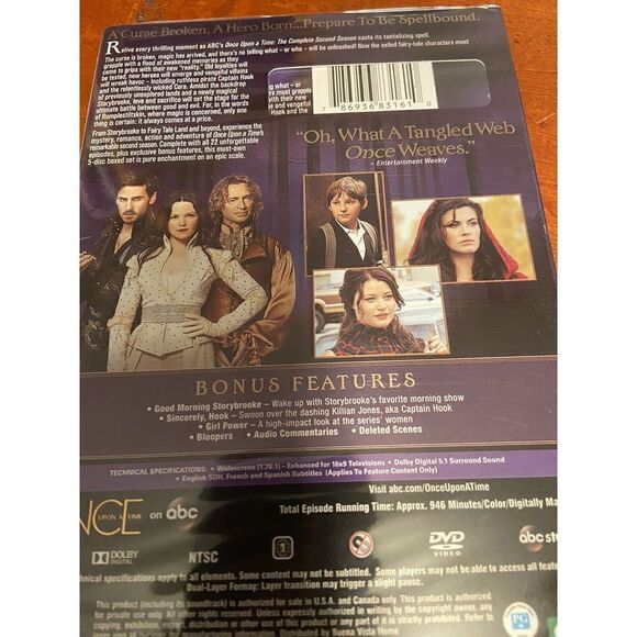 Once Upon A Time: Season 2 -‎ DVD Like New - Picture 2 of 2